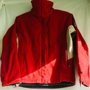 Salomon Smart Skin Women’s Foundation Red Coloblock Cream Ski Jacket
